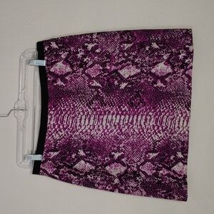 Loft Women's Size 8 Snake Skin Print Pattern, Lined, Side Zip Skirt